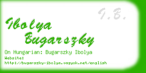 ibolya bugarszky business card